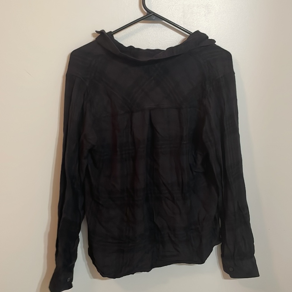 Rails Flannel Patterned Black Button Down - image 7